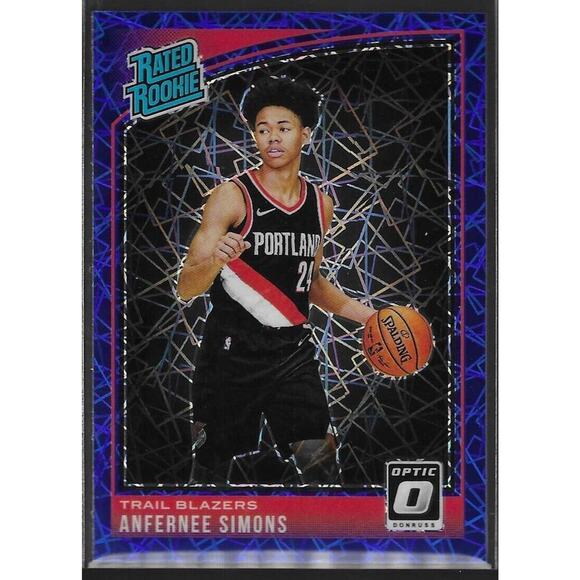 Anfernee Simons 2018-19 Donruss Optic Rated Rookie RC Blue Velocity #186 - Picture 1 of 2